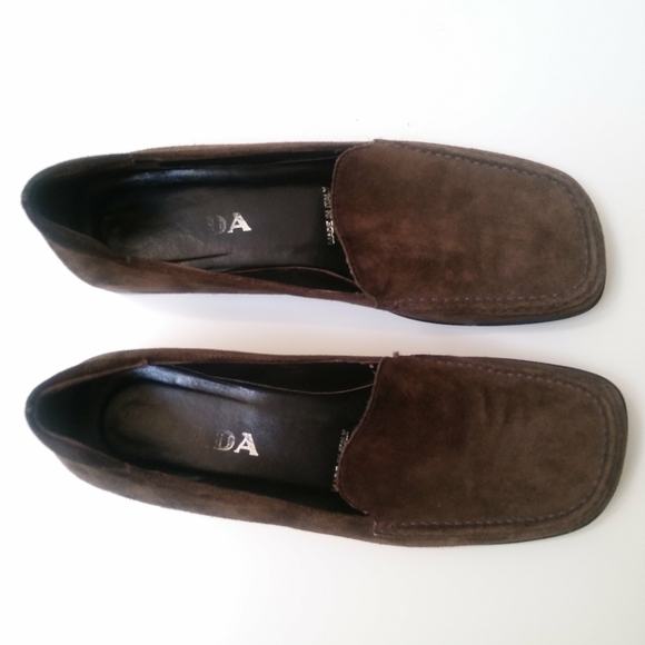 PRADA Suede Leather Slip on Loafers Size 39 - Picture 3 of 8